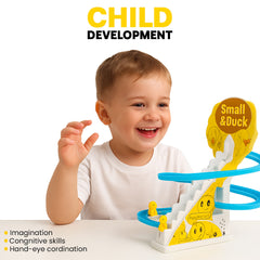 Children's Little Duck™ Climbing Stairs Educational Slide Toy – Light & Music (6+1 Ducks, Battery Version)
